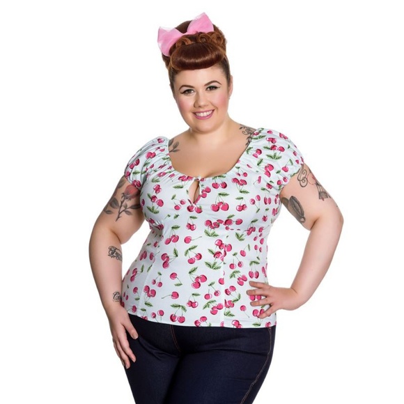 Hell Bunny Tops - Hellbunny Cherry Top BNWT